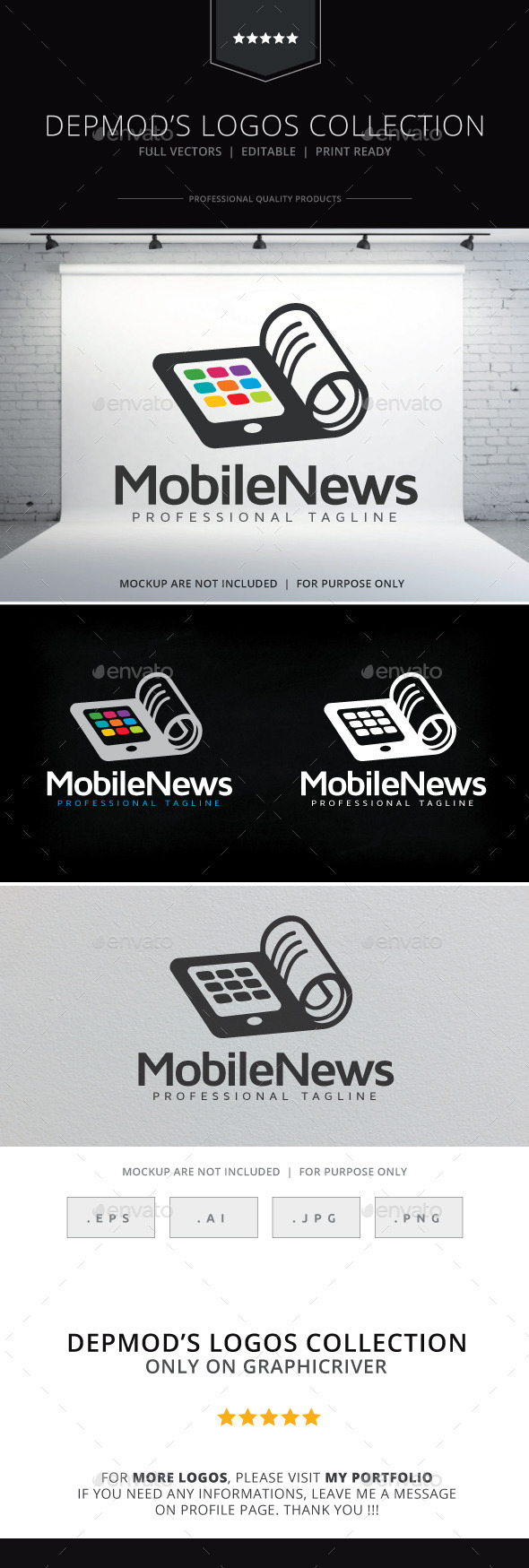Mobile News Logo - Objects Logo Templates