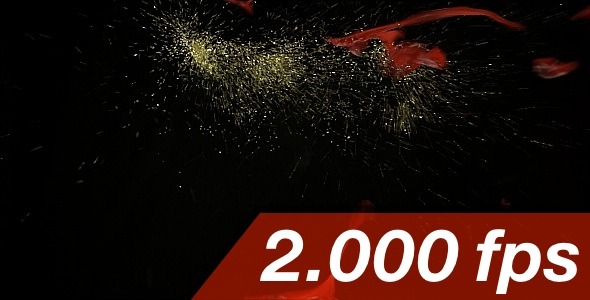 Red Heartballoon Filled With Gold Glitter Is Bursting 4 alt