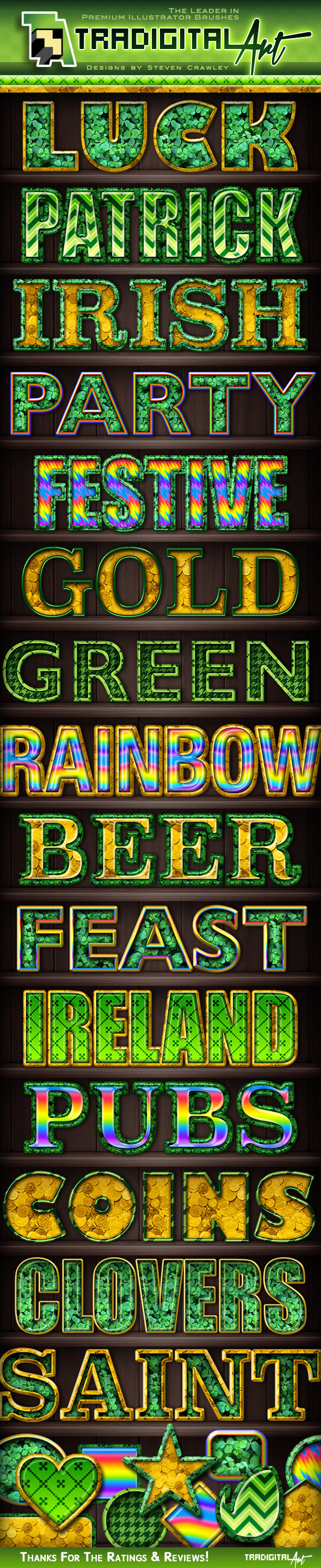 St Patricks Day PS Styles - Text Effects Styles