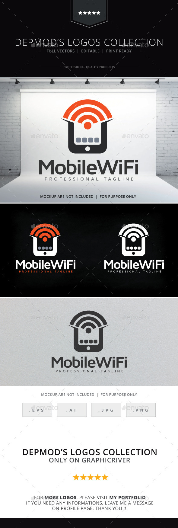 Mobile WiFi Logo - Symbols Logo Templates