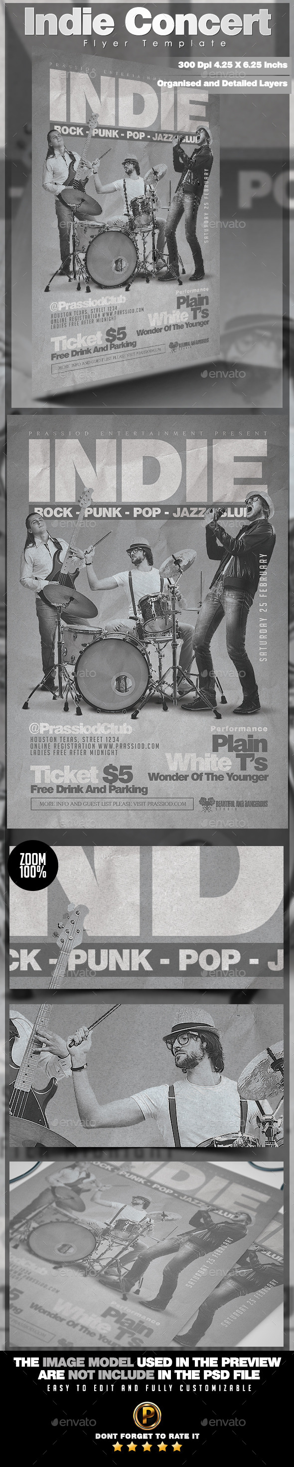 Indie Concert Flyer Template - Concerts Events