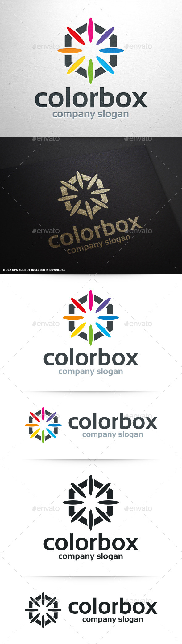 Color Box Logo Template - Abstract Logo Templates