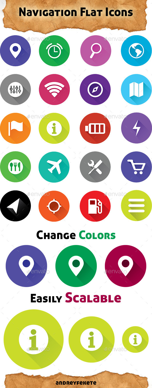 Navigation Flat Icons - Icons