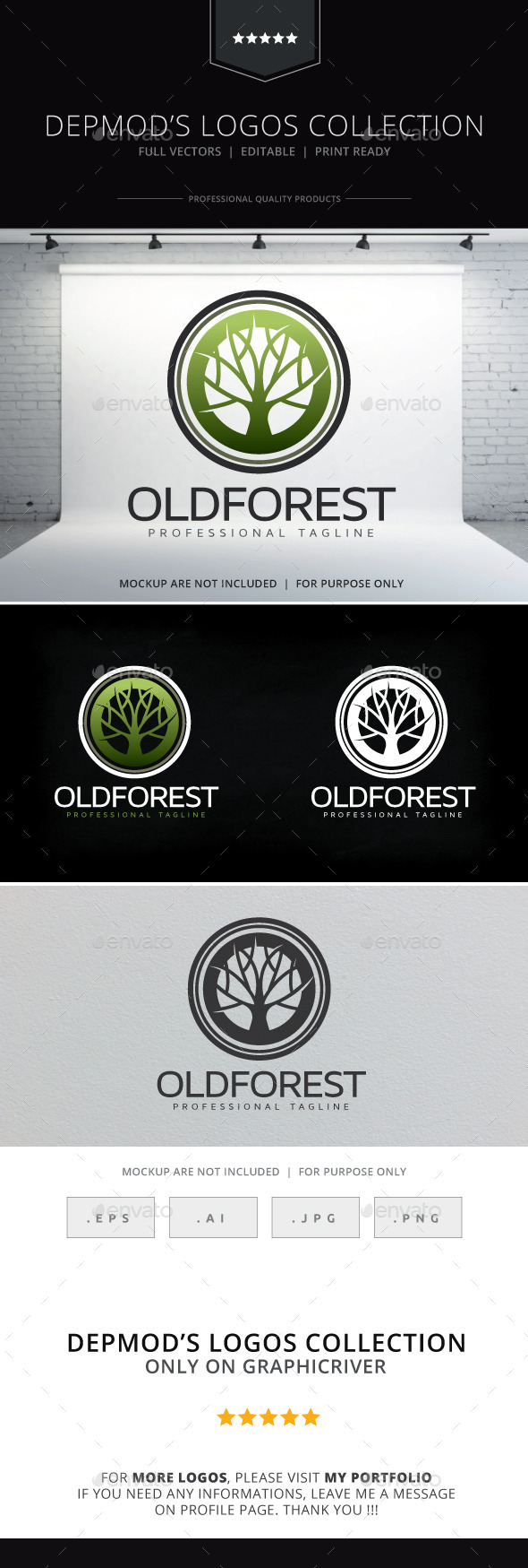 Old Forest Logo - Nature Logo Templates