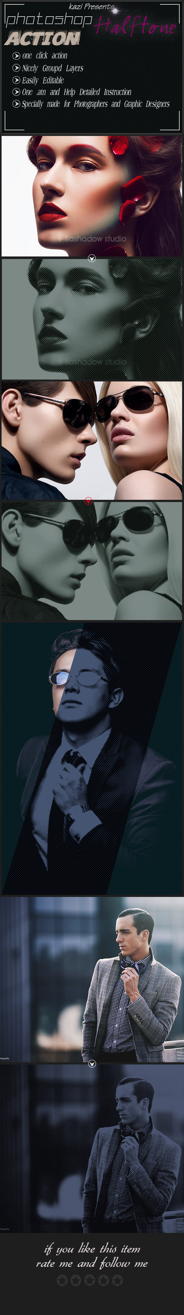 Photoshop Halftone Action - Actions Photoshop