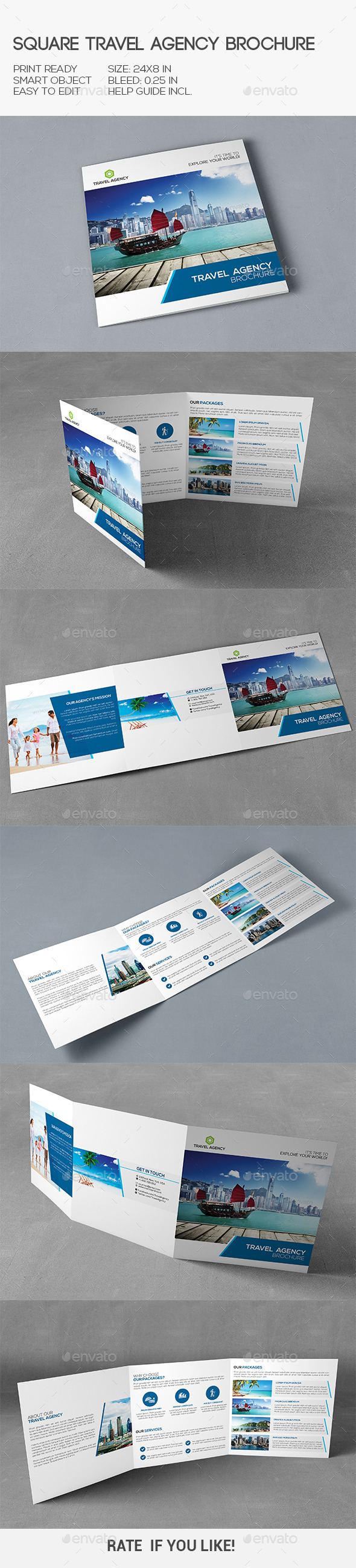 Travel Agency Square Brochure - Corporate Brochures