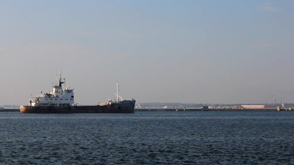 Old Rusty Cargo Ship