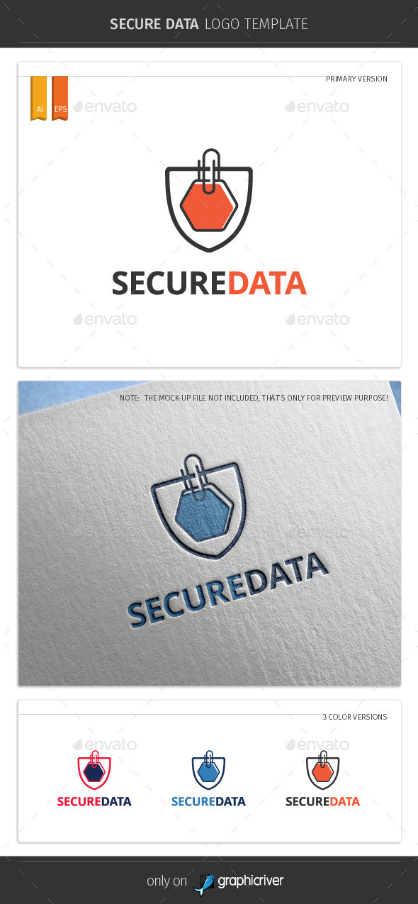 Secure Data Logo Template - Symbols Logo Templates