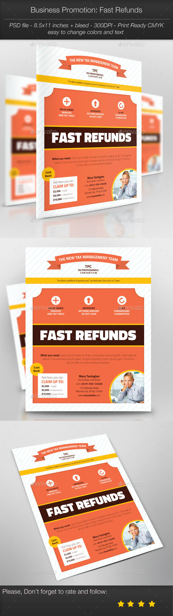 Business Promotion: Fast Refunds - Corporate Flyers