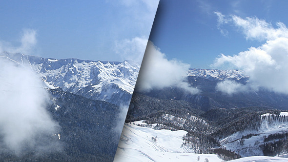 Winter Mountains in Clouds alt