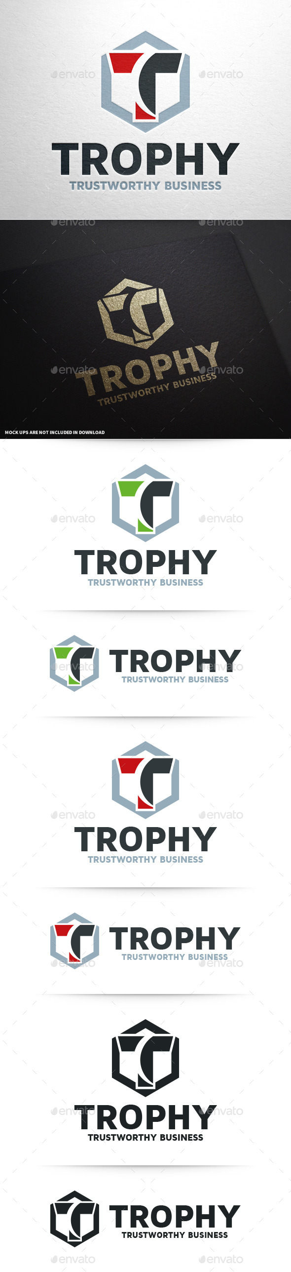 Trophy - Letter T Logo - Letters Logo Templates