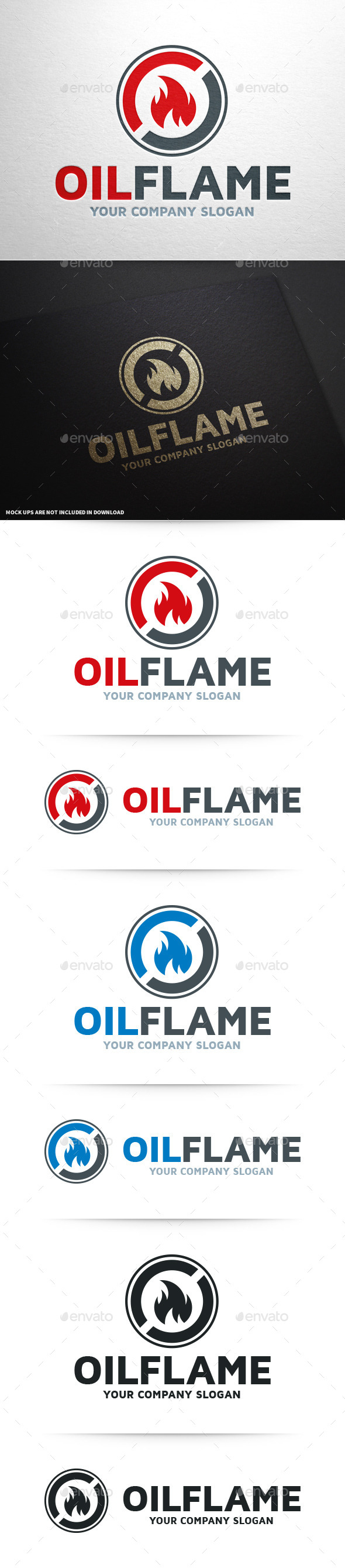 Oil Flame Logo Template - Symbols Logo Templates