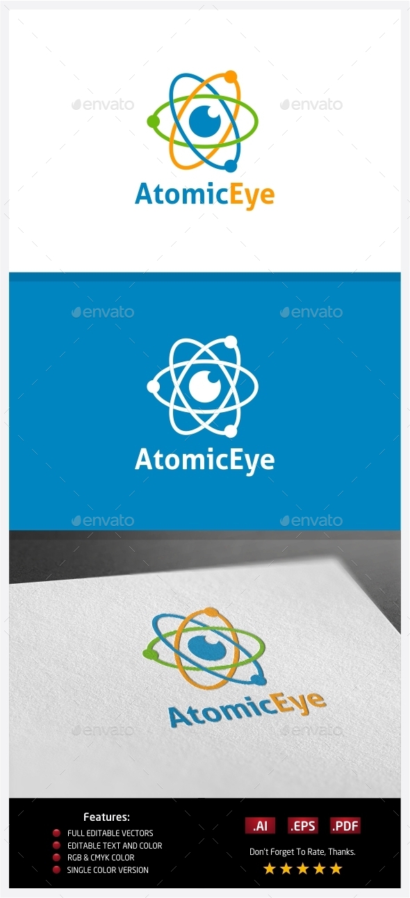 Atomic Eye Logo - Symbols Logo Templates