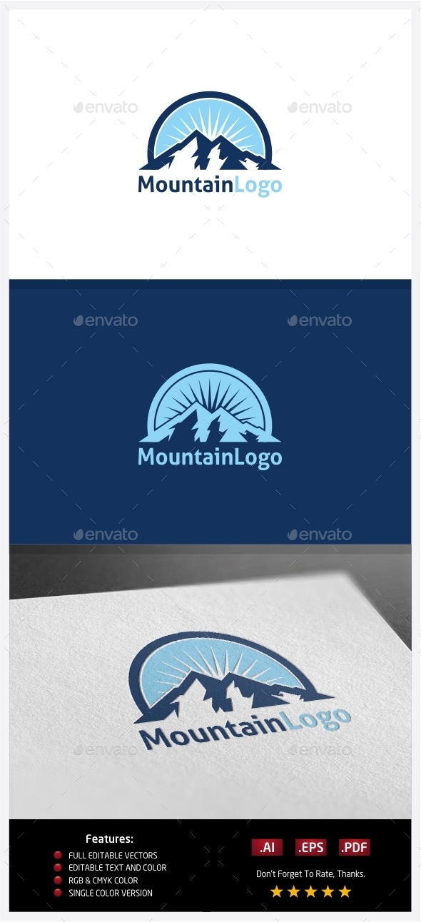Mountain Logo - Nature Logo Templates