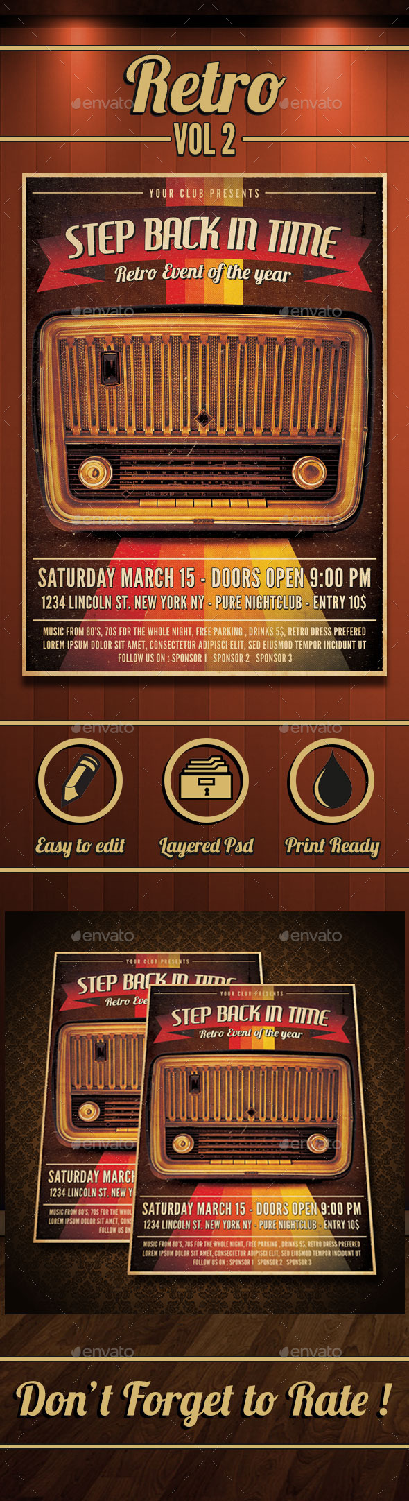Vintage Flyer - Flyers Print Templates