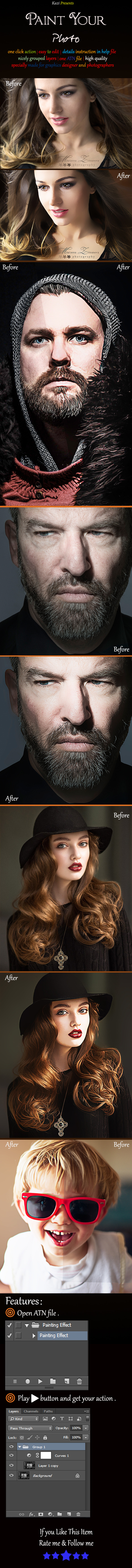 Paint Your Photo - Photo Effects Actions