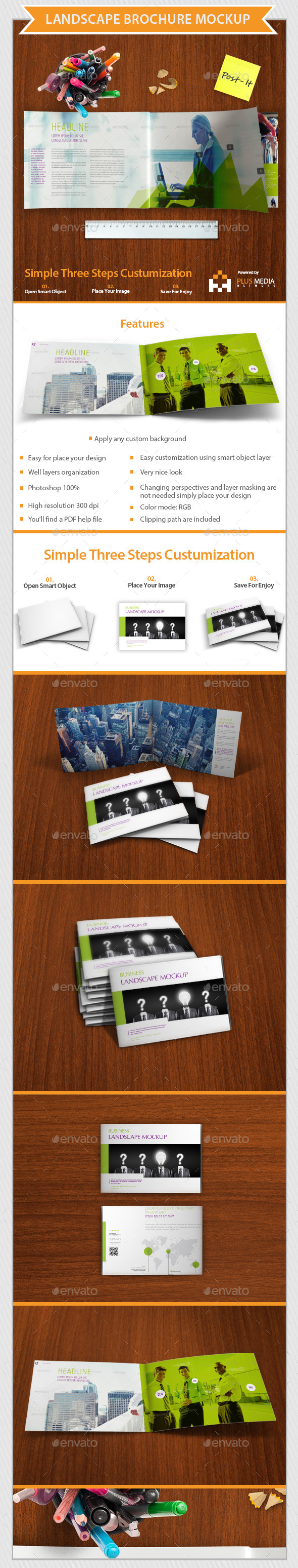 Landscape Brochure Mockup - Brochures Print