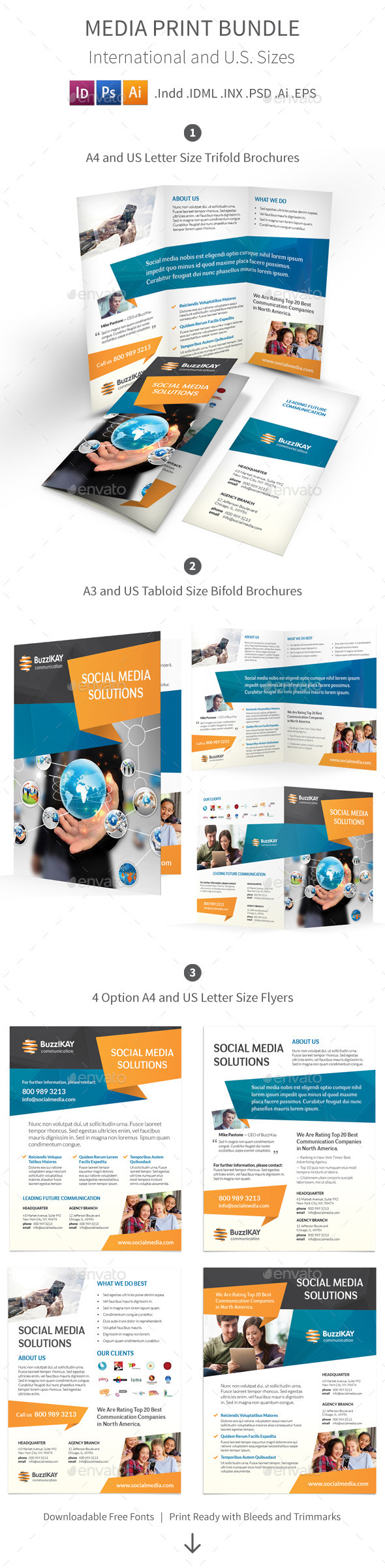 Media and Communication Print Bundle - Informational Brochures