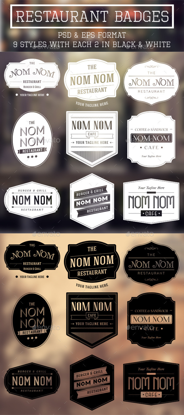 Restaurant Badges - Badges & Stickers Web Elements