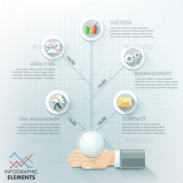 Business Hands Teamwork Infographics