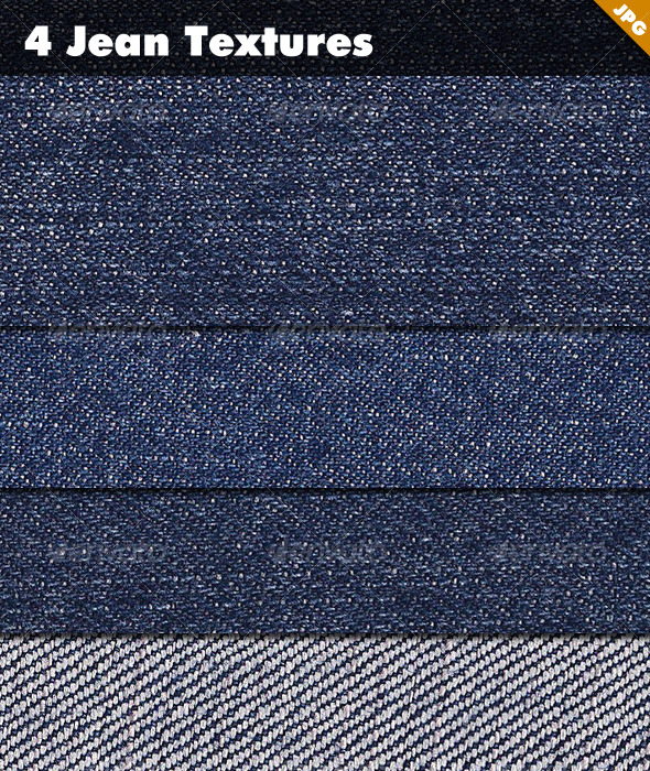 4 Jean Textures - Fabric Textures