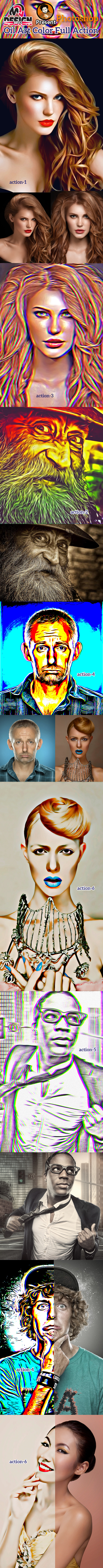 Oil Art Color Full Action - Photo Effects Actions