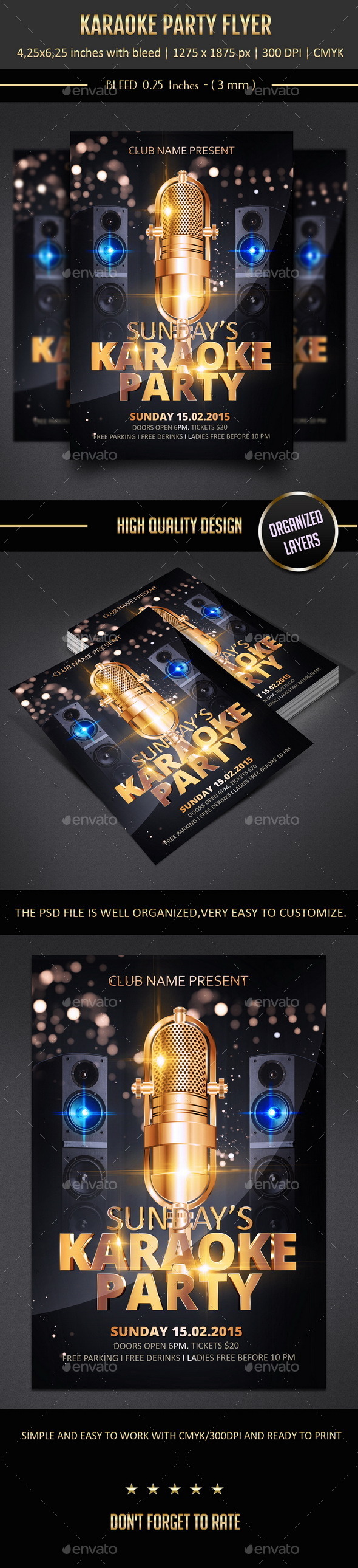 Karaoke Party Flyer - Clubs & Parties Events