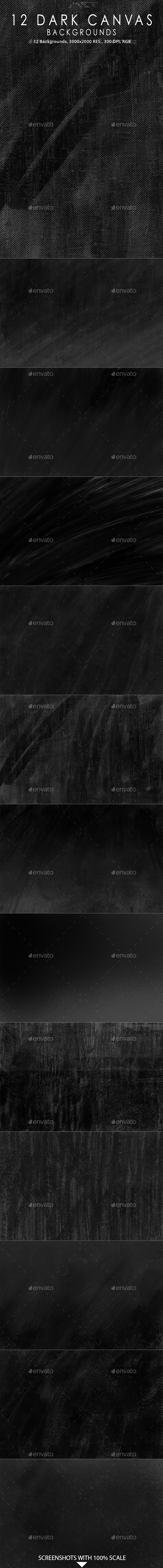 12 Dark Canvas Backgrounds - Abstract Backgrounds