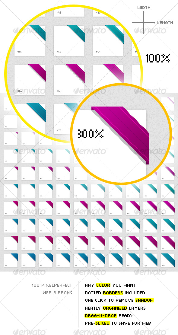 Pixelperfect Web Ribbon Matrix - Miscellaneous Web Elements