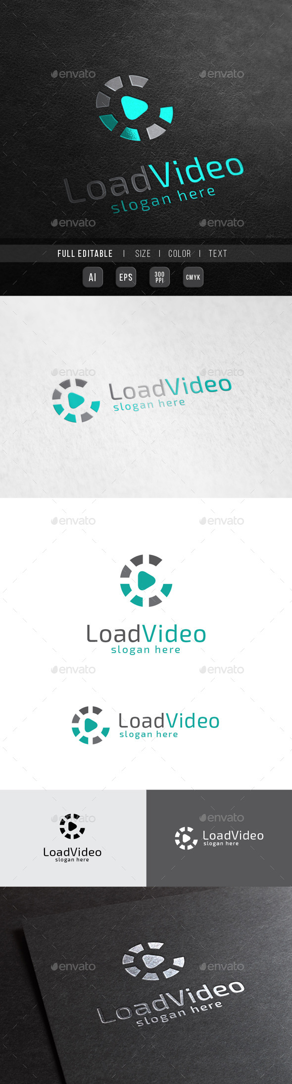 Load Music - Digital Play - Symbols Logo Templates