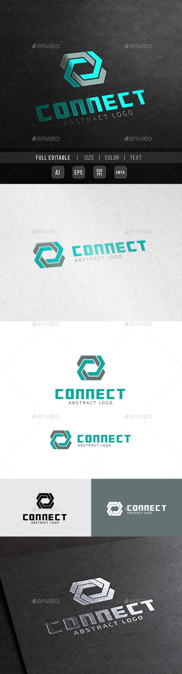 Connect Tech - 8 abstract - Letters Logo Templates