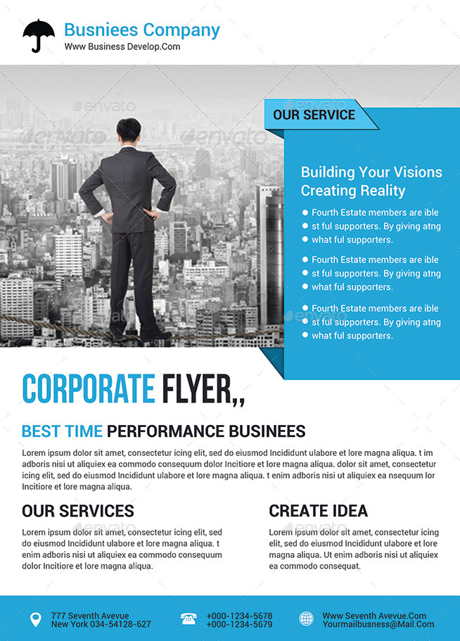 Business Planner Flyer Print Templates, Print Templates | GraphicRiver