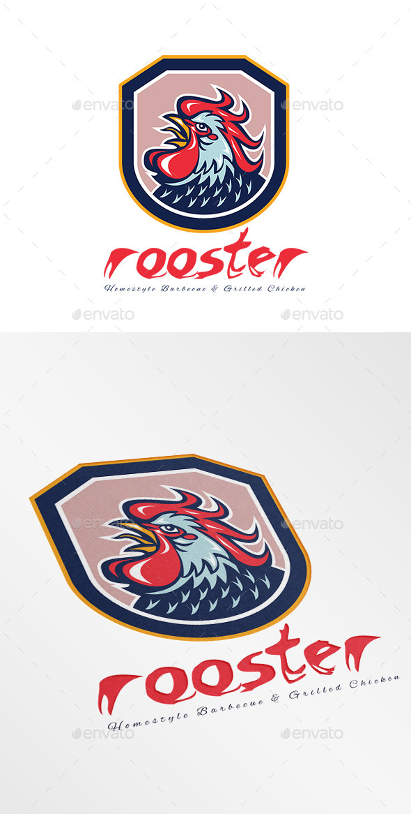 Rooster Chicken Grill Logo - Animals Logo Templates