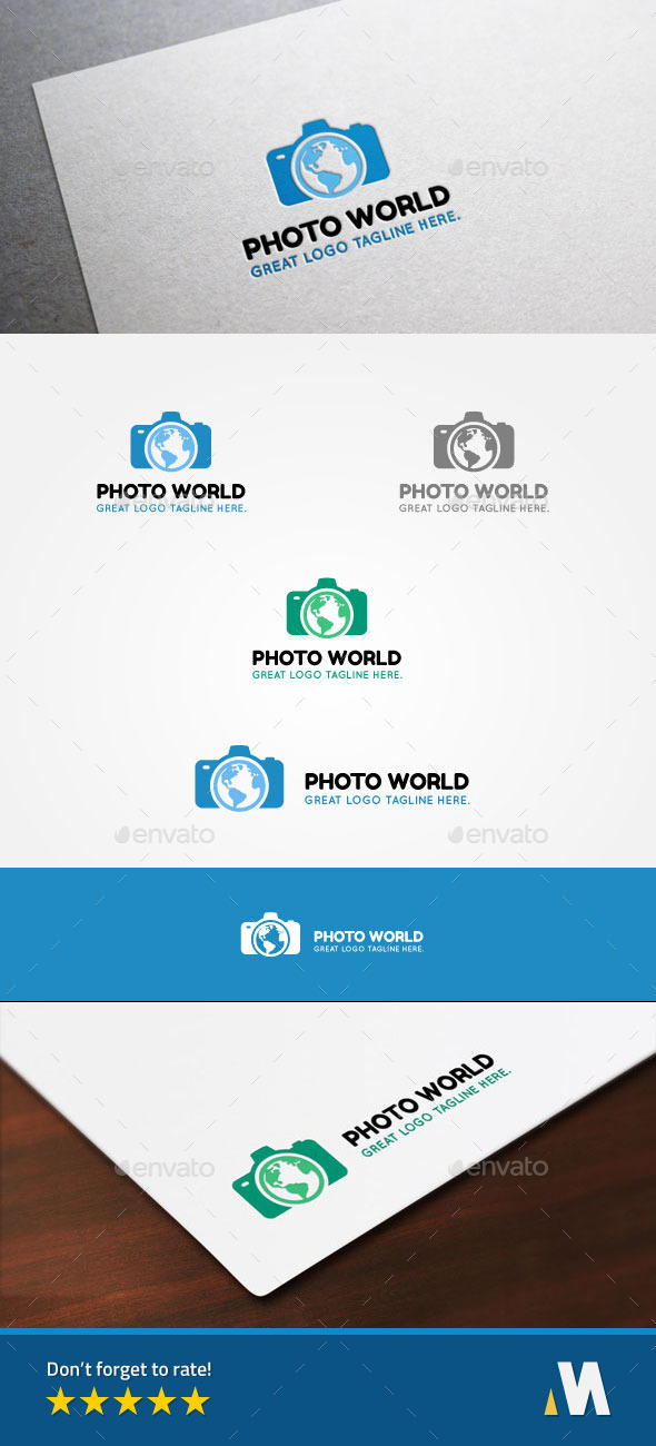 Photo World or Earth Camera - Symbols Logo Templates