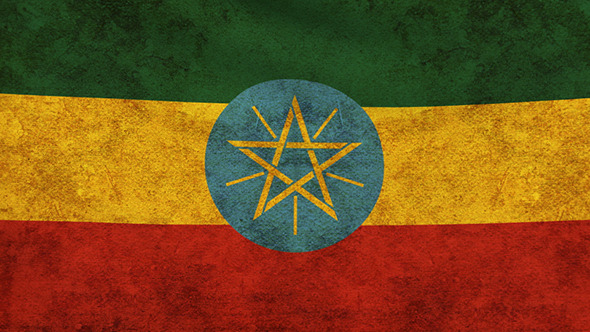 Ethiopia Flag Grunge