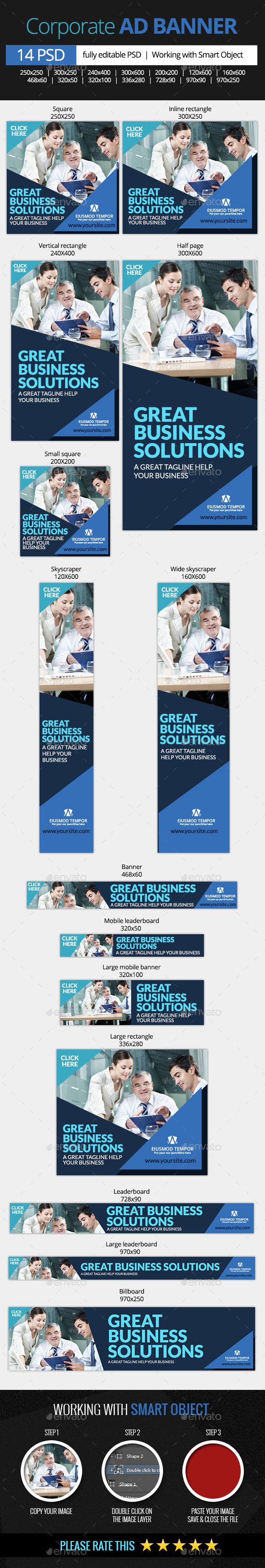 Corporate and Business Web Banners - Banners & Ads Web Elements