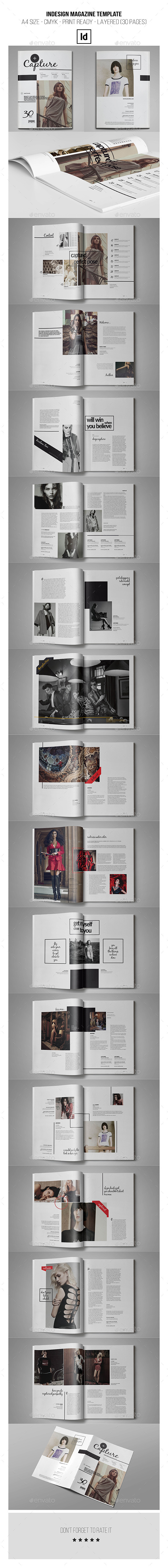 InDesign Magazine Template 30 Pages - Magazines Print Templates