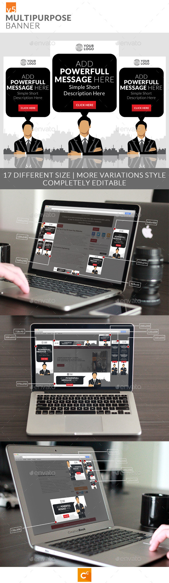 Multipurpose Banner Ads v5 - Banners & Ads Web Elements