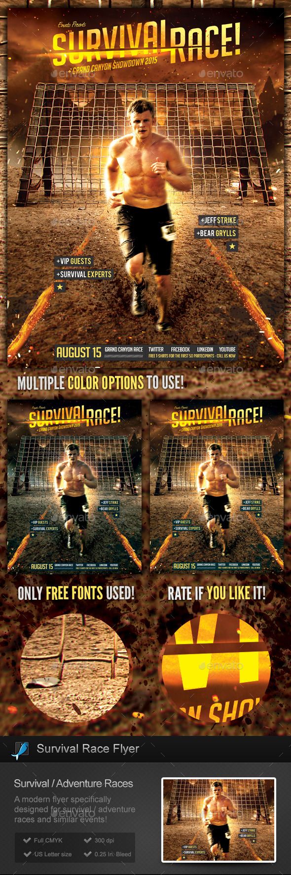 Survival Races - Adventure Flyer Template - Sports Events