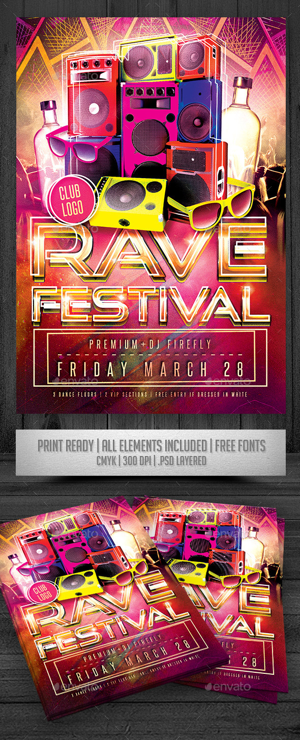 Rave Festival Flyer - Events Flyers