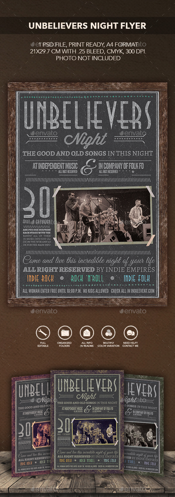 Unbelievers Night Poster Flyer - Flyers Print Templates