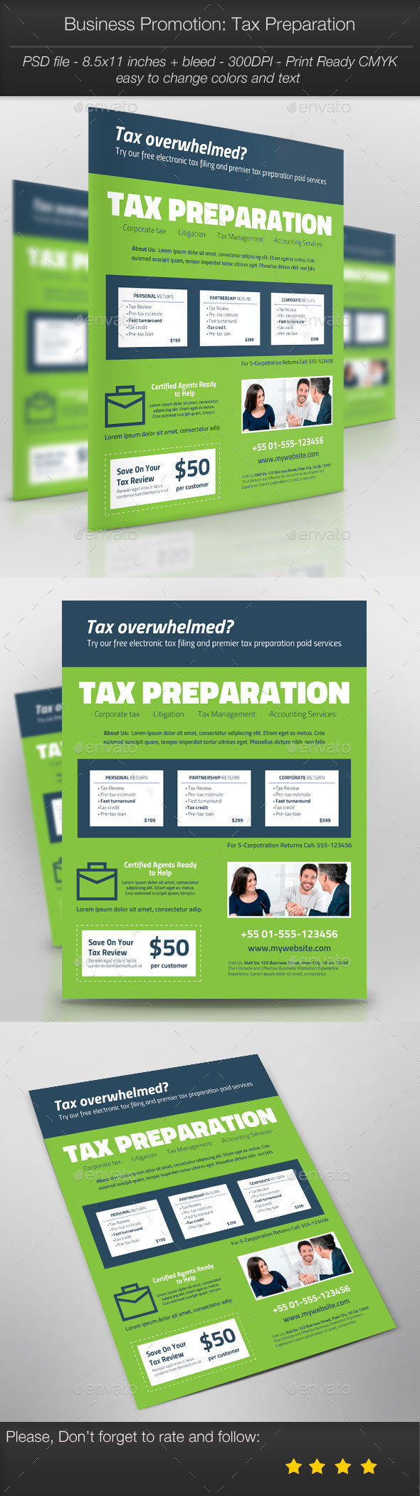 Business Promotion: Tax Preparation - Corporate Flyers