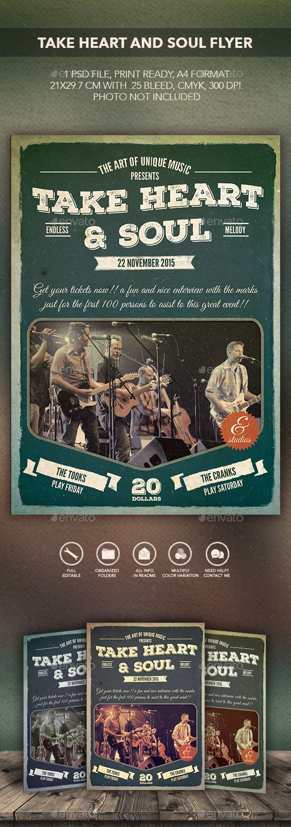 Take hearth and soul poster flyer - Flyers Print Templates