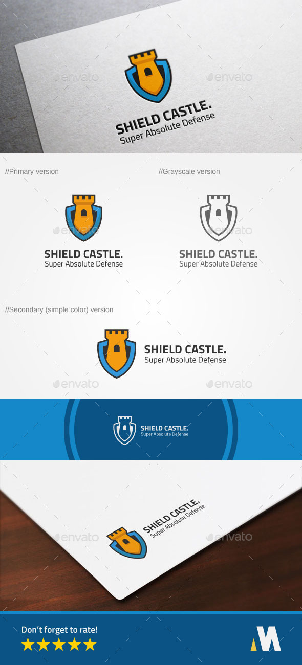 Shield Castle or Secure Fort Logo - Symbols Logo Templates