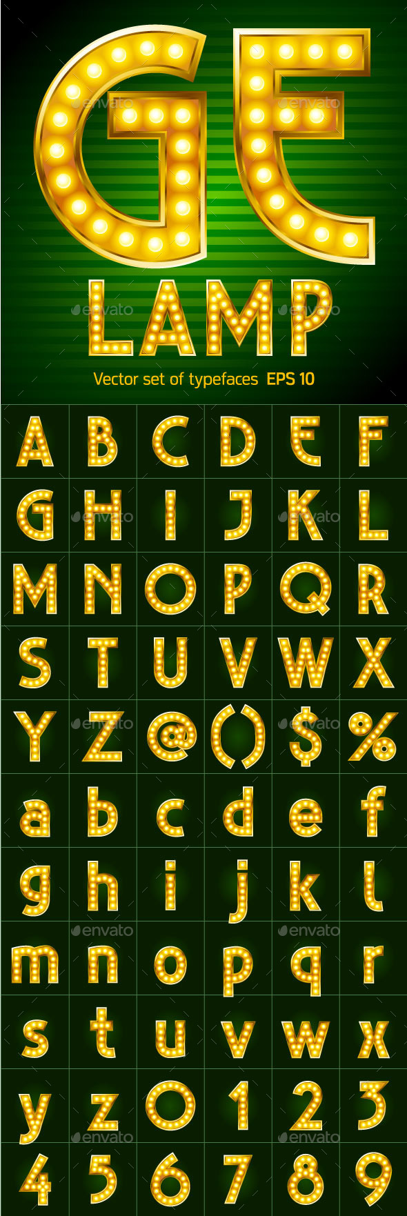 Letters for Signs with Lamps - Decorative Symbols Decorative