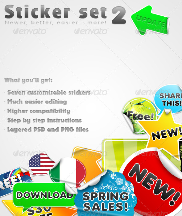 Sticker set - Web Elements