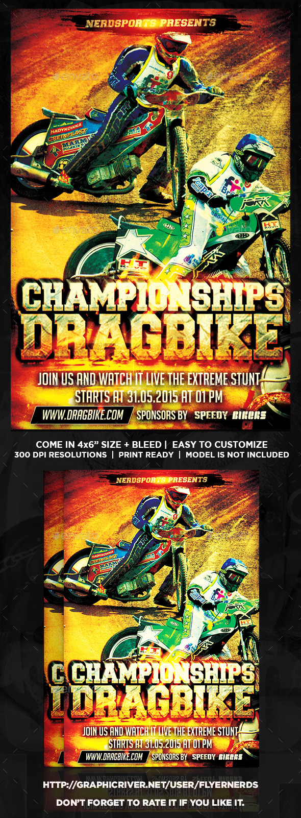 Drag Bike Championships Sports Flyer - Sports Events