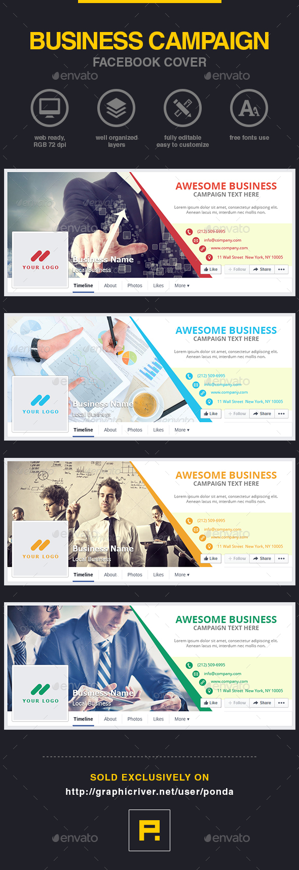 Business Campaign Facebook Cover - Facebook Timeline Covers Social Media