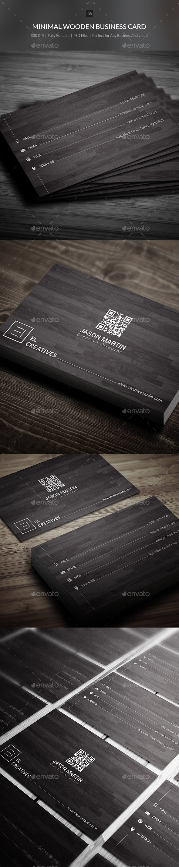 Minimal Wooden Business Card - 08 - Creative Business Cards