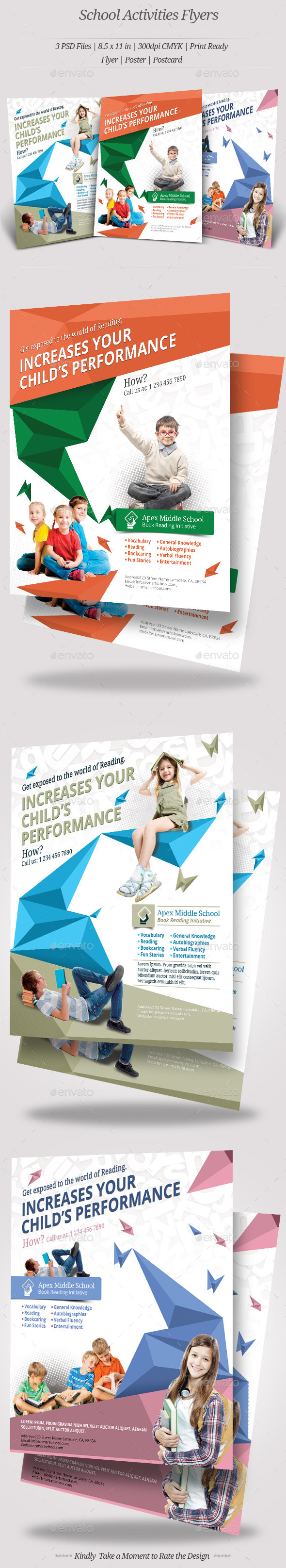 School Activities Flyer Templates - Flyers Print Templates
